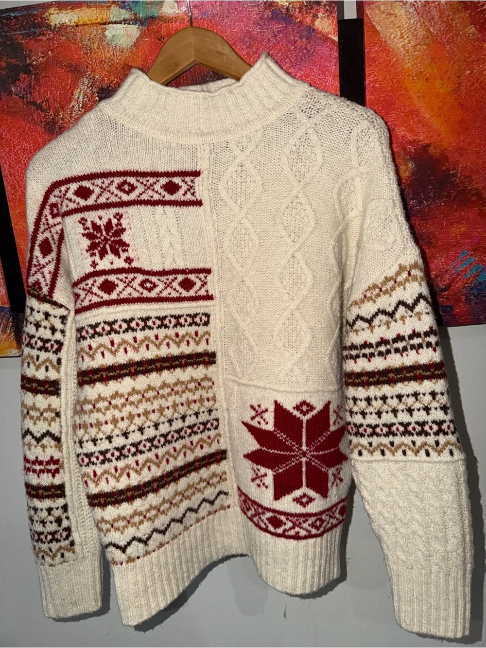 AE Soft & Cozy Mixed Stitch Sweater. Size: M